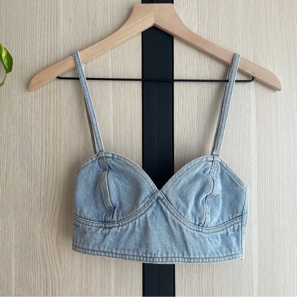 Vintage Italian Denim Cropped Top - Picture 1 of 5